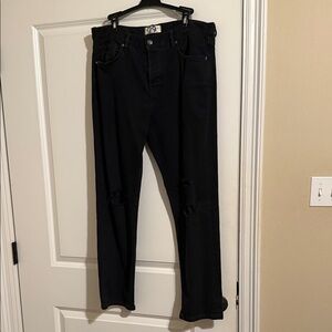 Free people we the free Black Distressed Women's Jeans